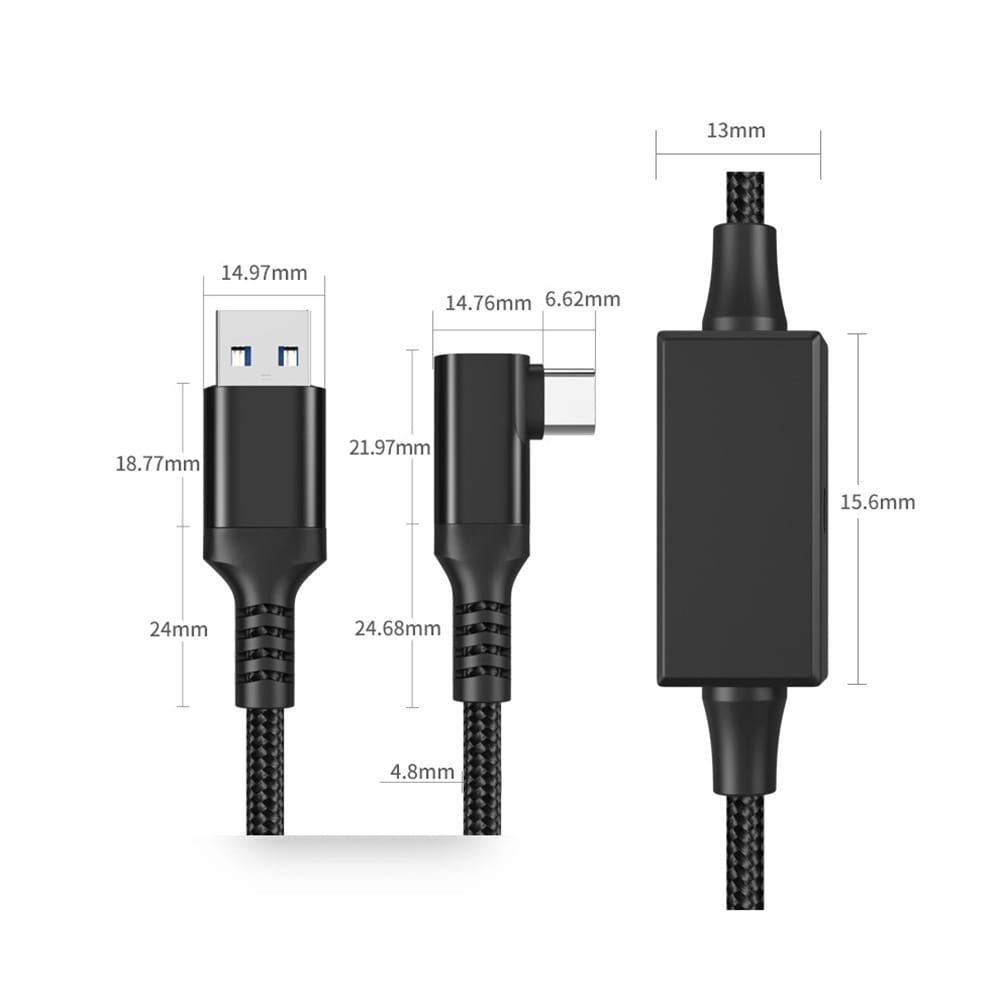 USB-C-liitäntäkaapeli VR Quest 3:lle / Pico 4:lle / USB-C-liitäntäkaapeli VR-laseille