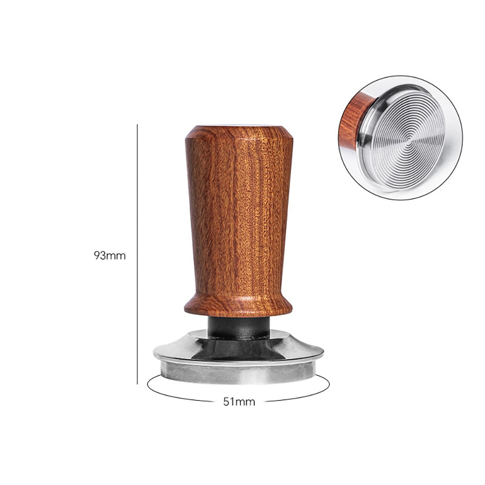 Tamper, puukahvalla, 51 mm / espressotamper, 51 mm / kahvitamper, 51 mm