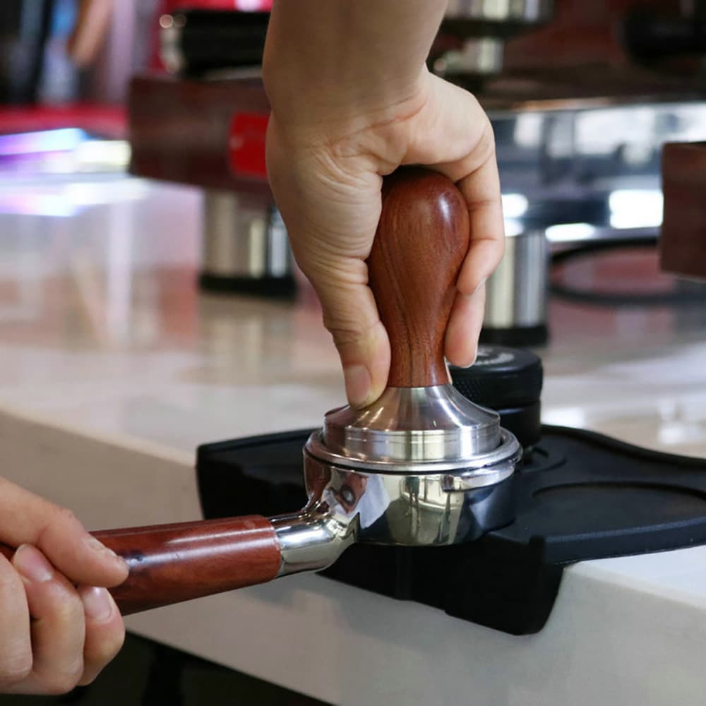 Puukahvainen tamperi 51 mm / espressotamperi 51 mm / kahvitamperi
