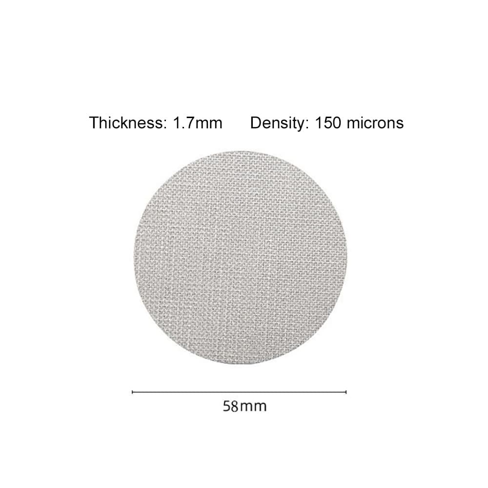Ruostumattomasta teräksestä valmistettu kahvipakkausseula 1,7 x 58 mm / kahvipakkausseula 58 mm / espressokahvipakkausseula