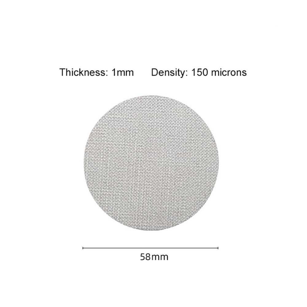 Ruostumattomasta teräksestä valmistettu kahvipakkausseula 1 x 58 mm / kahvipakkausseula 58 mm