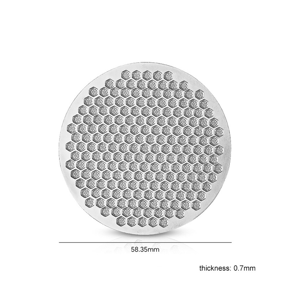 Ruostumattomasta teräksestä valmistettu kahvipakkausseula 0,7 x 58 mm / kahvipakkausseula 58 mm