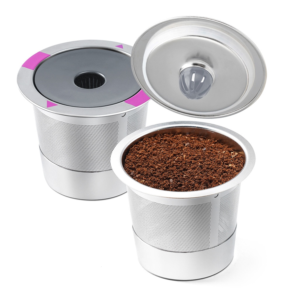 Keurig K10PLUS -mallille tarkoitettu uudelleenkäytettävä ruostumattomasta teräksestä valmistettu kahvikapseli