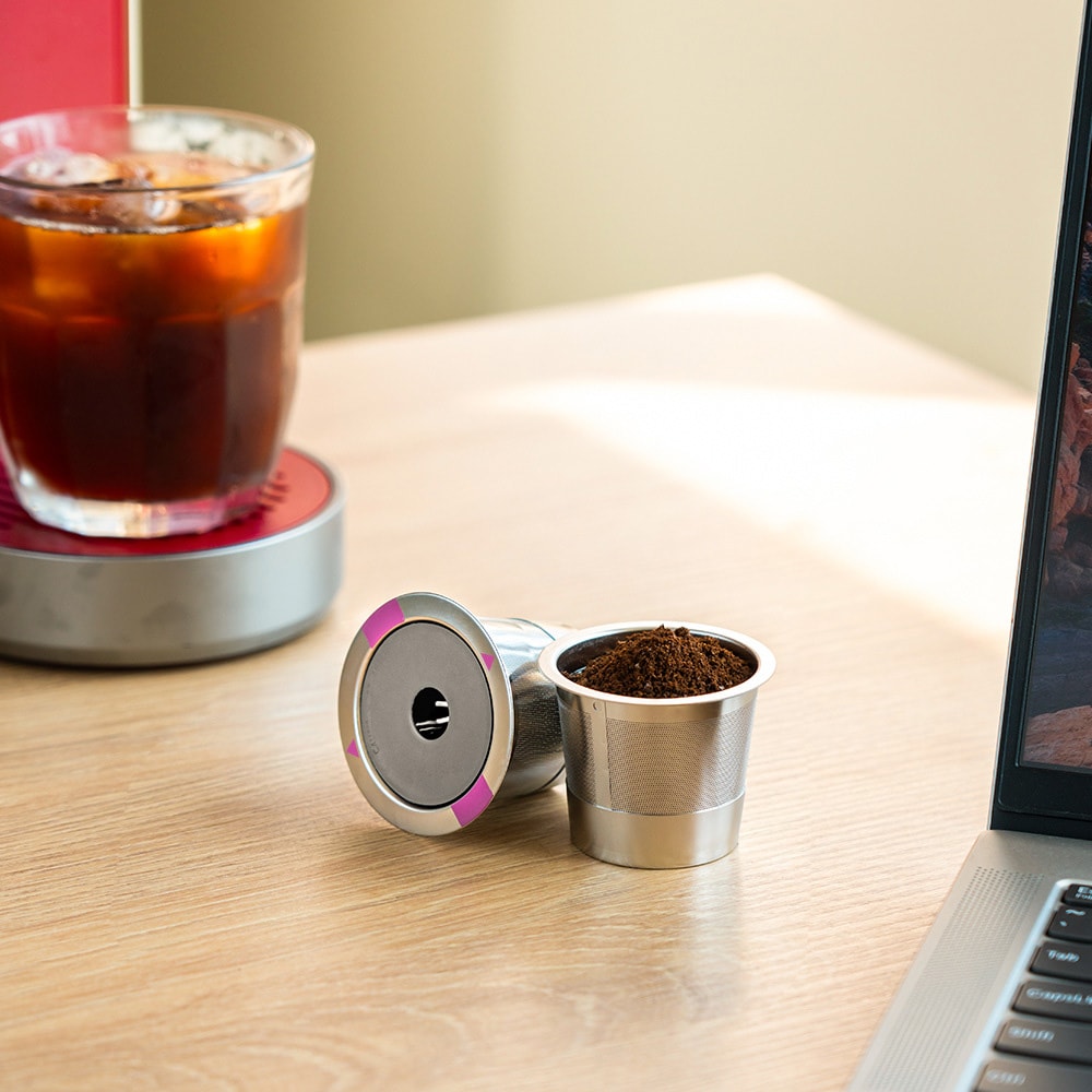 Keurig K10PLUS -mallille tarkoitettu uudelleenkäytettävä ruostumattomasta teräksestä valmistettu kahvikapseli