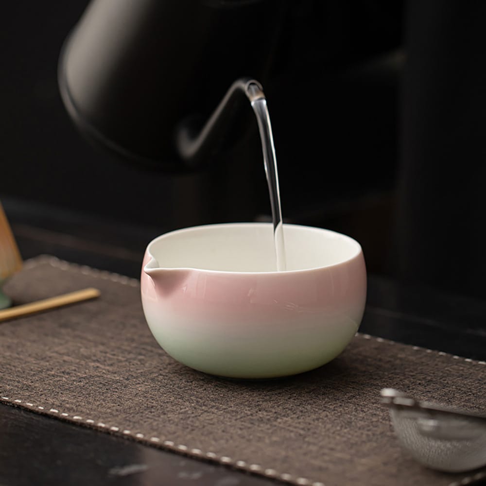 Matcha-teesetti / 7-osainen väriliukusävyinen matcha-setti / matcha-setti, jossa on väriliukusävyinen