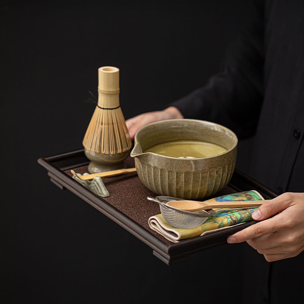 Matcha-teesetti / 8-osainen krysanteemimatcha-setti / matcha-setti, jossa on krysanteemikulho