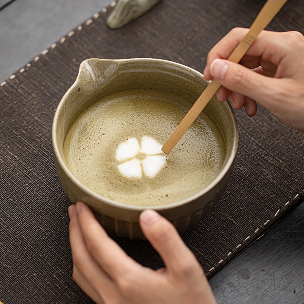 Matcha-teesetti / 8-osainen krysanteemimatcha-setti / matcha-setti, jossa on krysanteemikulho
