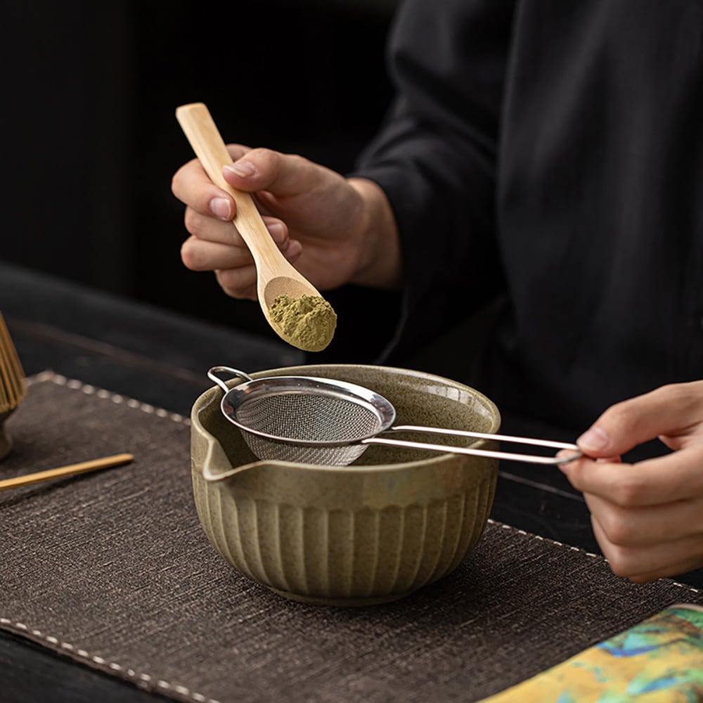 Matcha-teesetti / 8-osainen krysanteemimatcha-setti / matcha-setti, jossa on krysanteemikulho