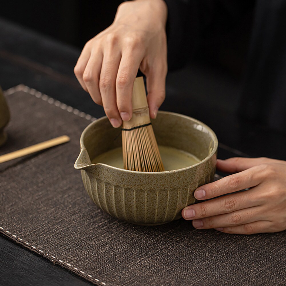 Matcha-teesetti / 8-osainen krysanteemimatcha-setti / matcha-setti, jossa on krysanteemikulho