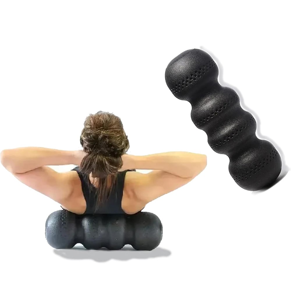 EPP-joogarulla Ø15 x 45 cm / hierontarulla selälle / musta foam roller selkähierontaan / kovuus 55°