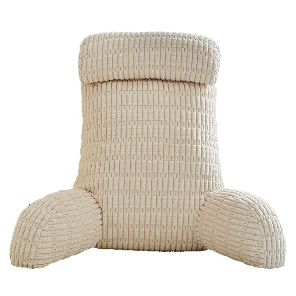 Selkätyyny käsinojilla 80 x 58 x 42 cm / sängyn istumatyyny / beige tukityyny
