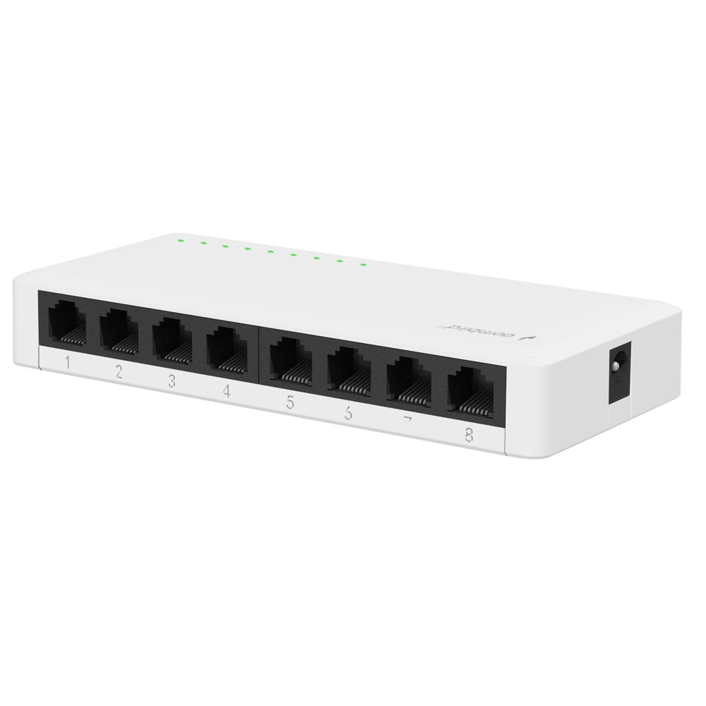 8-porttinen verkkokytkin 10/100/1000 Mbps / Gigabit-kytkin, jossa on 8 porttia