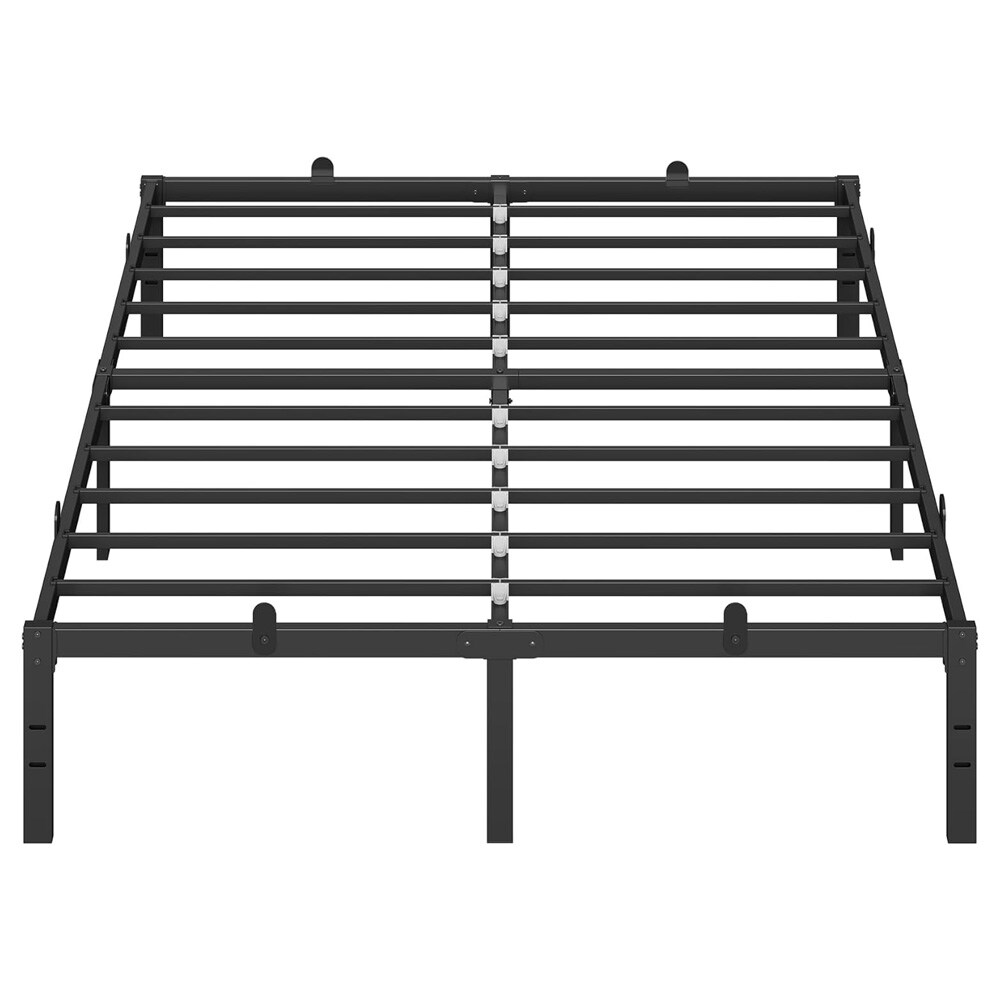 Metallinen sängynrunko 140 x 200 cm / metallisänky, jonka alle jää tilaa / musta parivuoteen runko