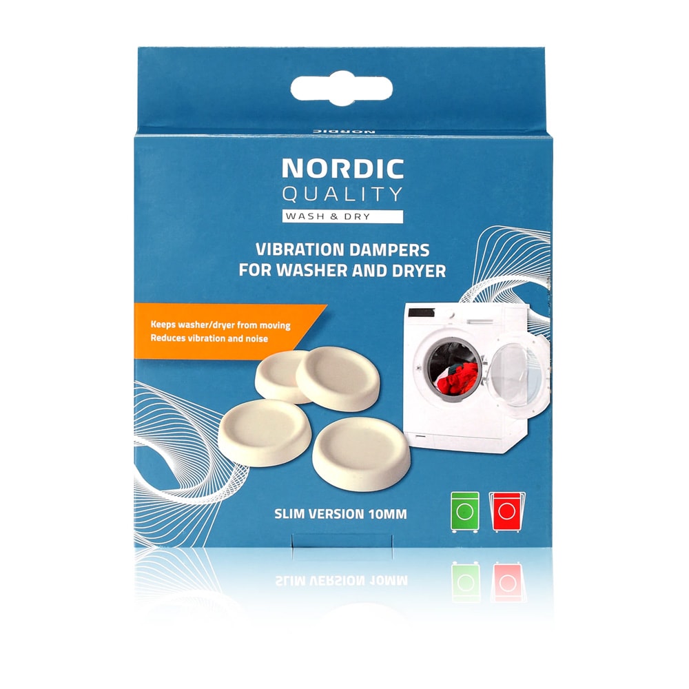 Nordic Quality tärinänvaimentimet Slim 4-pack / Tärinänvaimennuskumityynyt pesukoneisiin