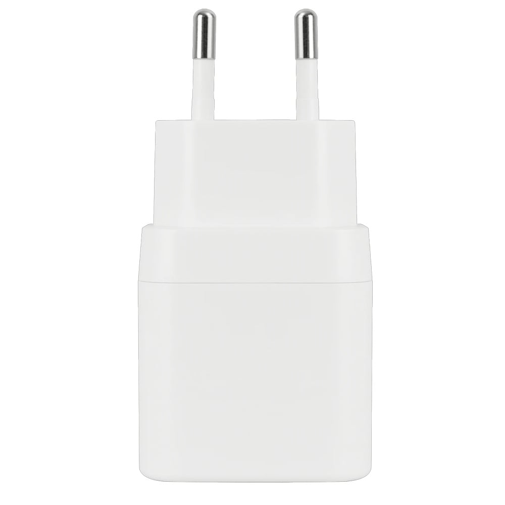 Deltaco USB-C-laturi 1xUSB-C PD 20W - Valkoinen / USB-C-seinälaturi virransyötöllä varustettuna