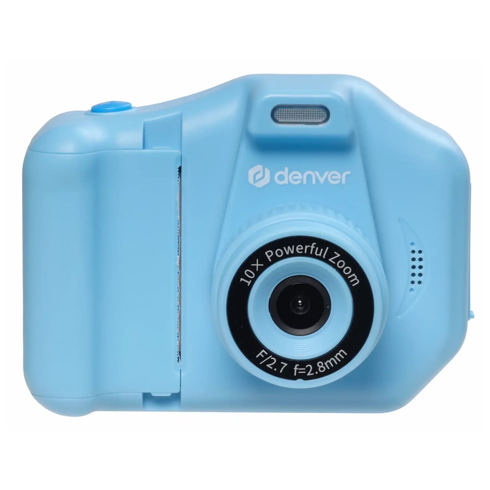 Denver KPC-1370BU lasten kamera tulostimella / instantkamera lapsille 64 Gt microSD-kortilla – Sininen