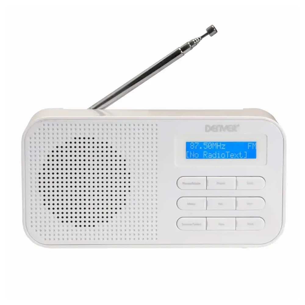 Denver DAB-42W DAB-radio / digitaaliradio FM:llä ja kaksoishälytyksellä / pöytäradio – Valkoinen