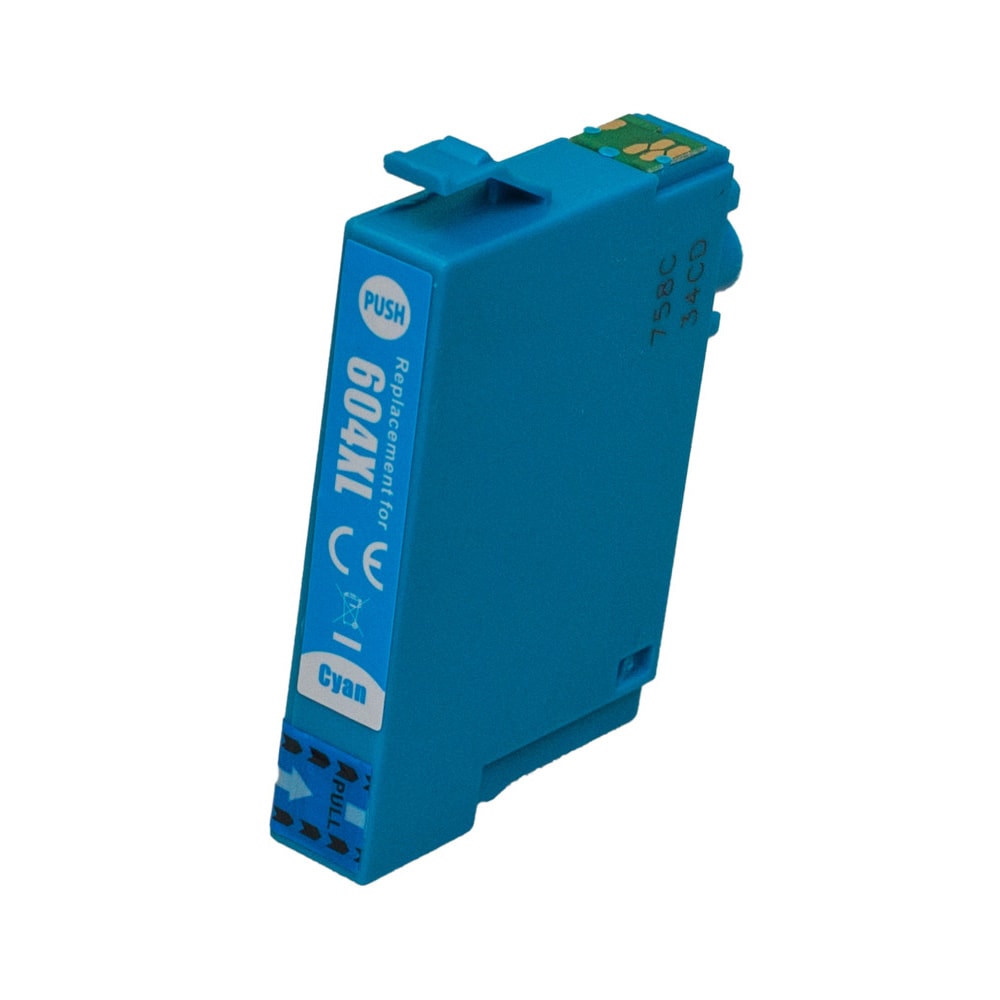 Mustekasetti Epson-tulostimille 604XL syaani / yhteensopiva kasetti / 10 ml / C13T10H24010