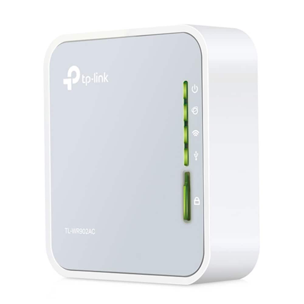 TP-LINK WLAN 433MBit Dualband Pocket Router TL-WR902AC / Minireititin Ethernet WAN:lla