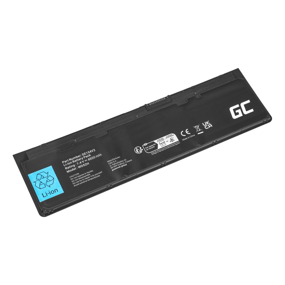 Green Cell -kannettavan akku WD52H VFV59 Dell Latitude E7240 ja E7250 -malleihin / vara-akku