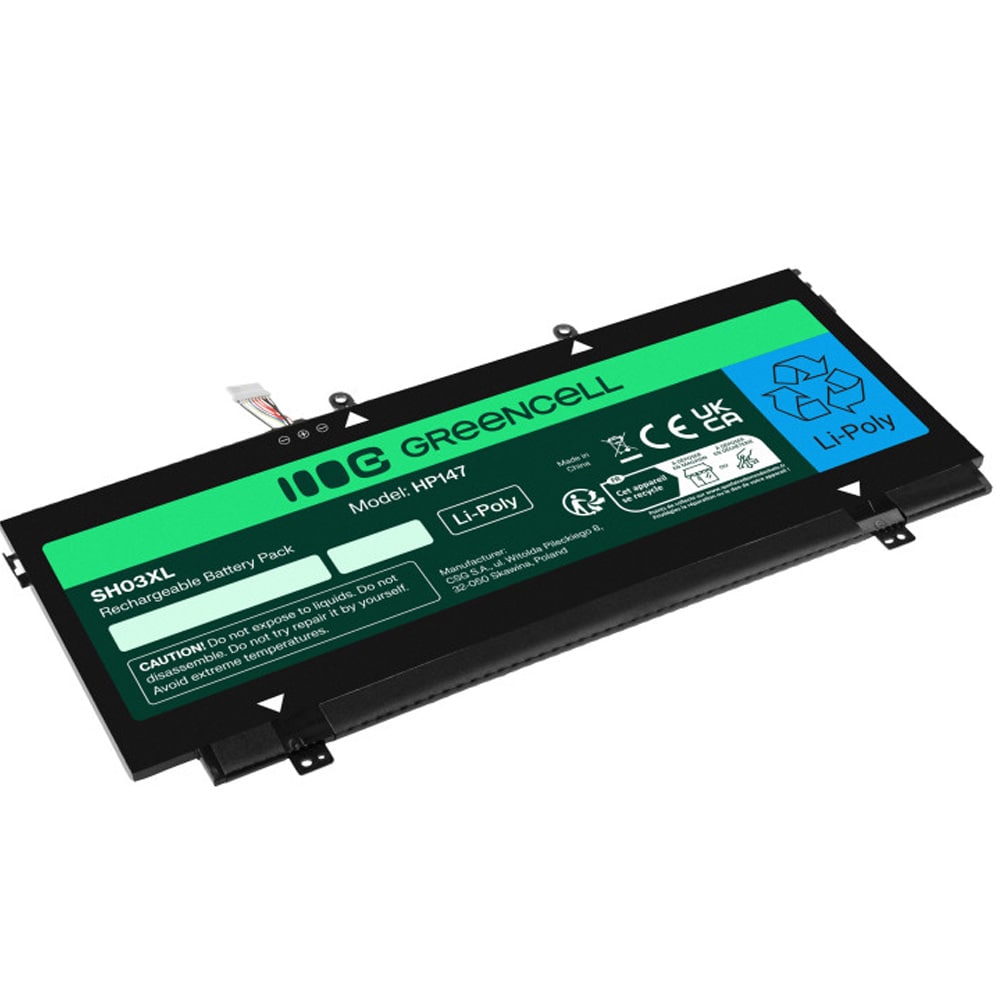 Green Cell -kannettavan akku SH03XL HP Spectre x360 13-AC 13-W / vara-akku