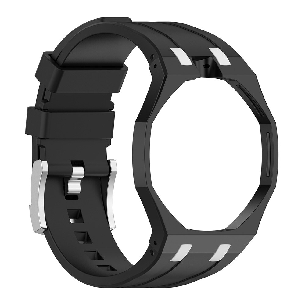 Silikoniranneke ja suojakuori AP x Swatch Royal Pop Ocho Negro -rannekkeelle