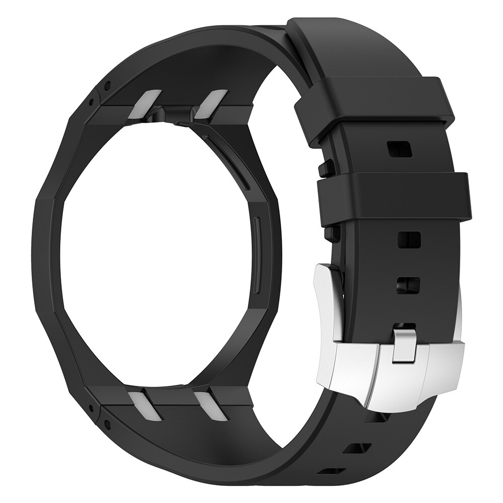 Silikoniranneke ja suojakuori AP x Swatch Royal Pop Ocho Negro -rannekkeelle