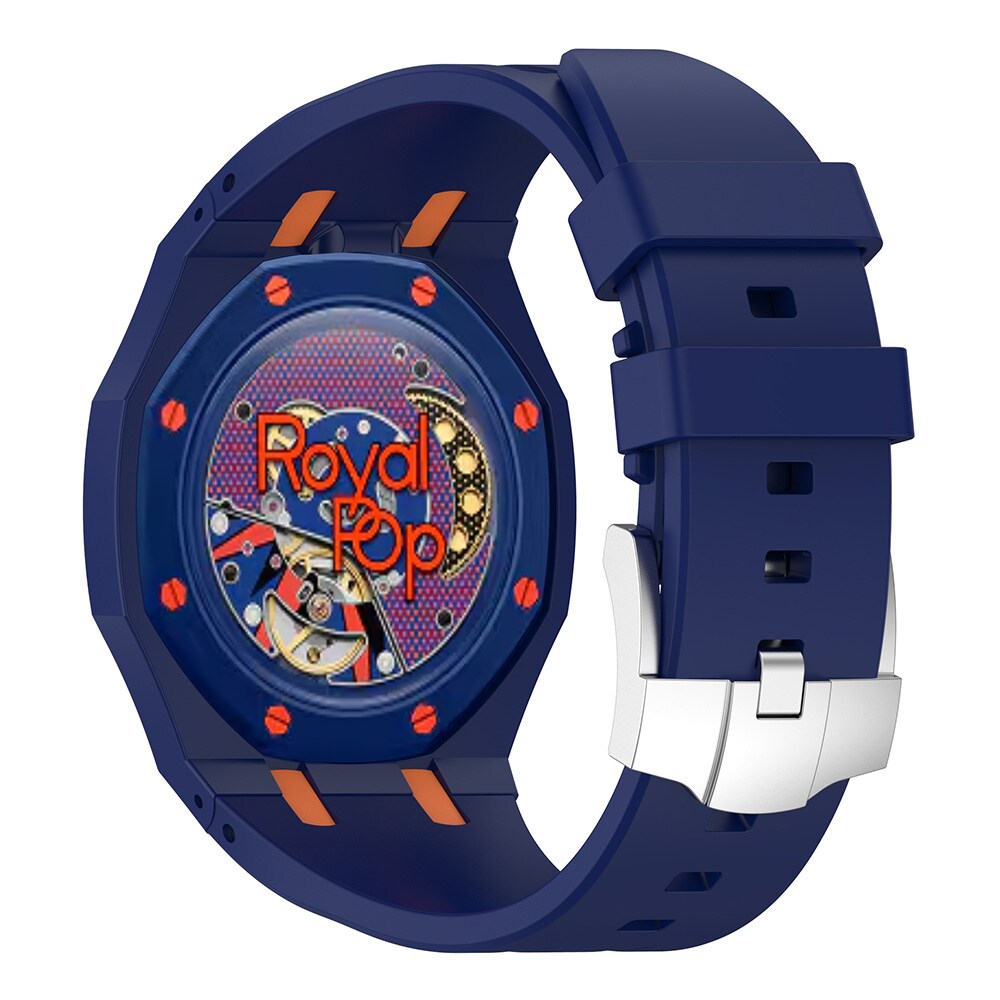 Silikoniranneke ja suojakuori AP x Swatch Royal Pop Orenji Hachi -rannekkeelle