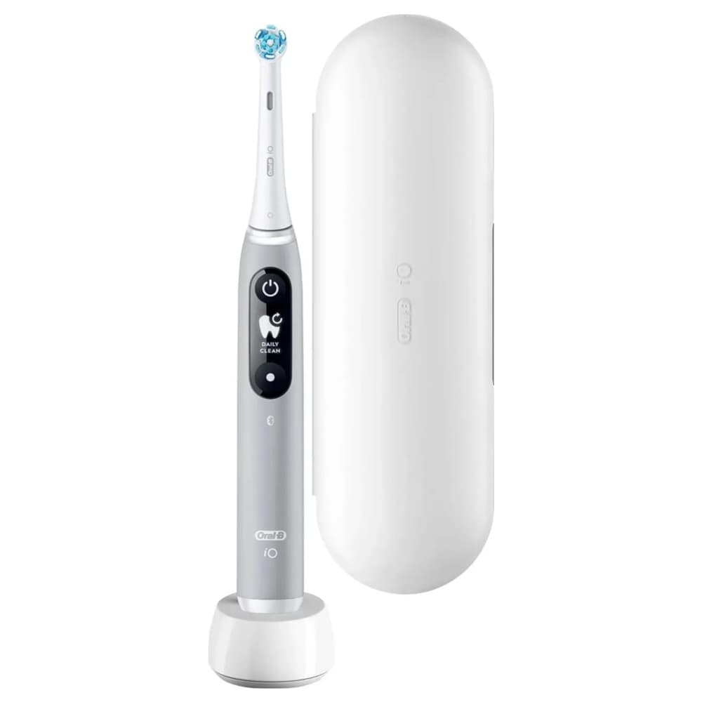Oral-B iO6 sähköhammasharja harmaa / pyörivä hammasharja 5 harjaustilalla / ladattava hammasharja Bluetoothilla
