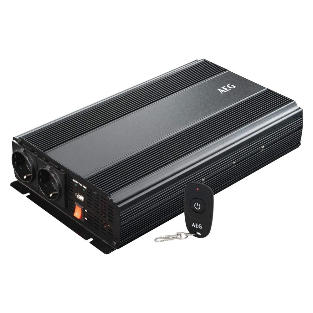 AEG 10058 Inverter 1500 W 230 V / jännitteenmuunnin 12 V – 230 V / invertteri 1500 W
