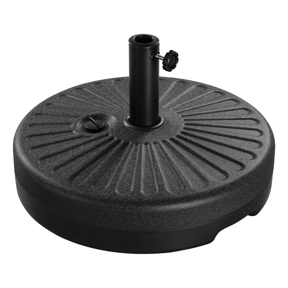 Aurinkovarjoteline Ø 38 ja Ø 48 mm varrelle / vedellä täytettävä jalusta 22 l / musta varjonjalka Ø 50 cm
