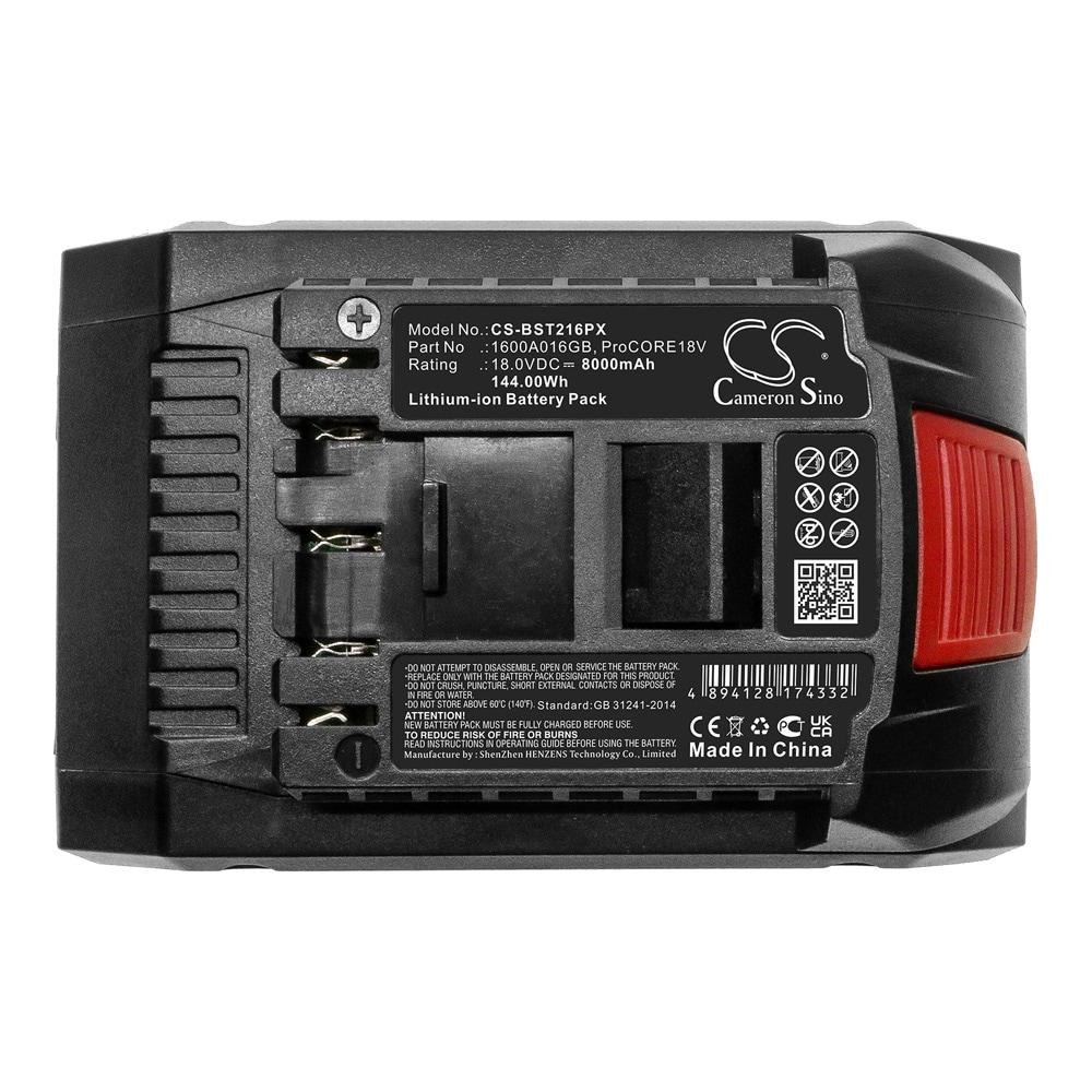 Bosch-sähkötyökalujen akku, 18 V, 8000 mAh / 18 V:n vara-akku Boschille