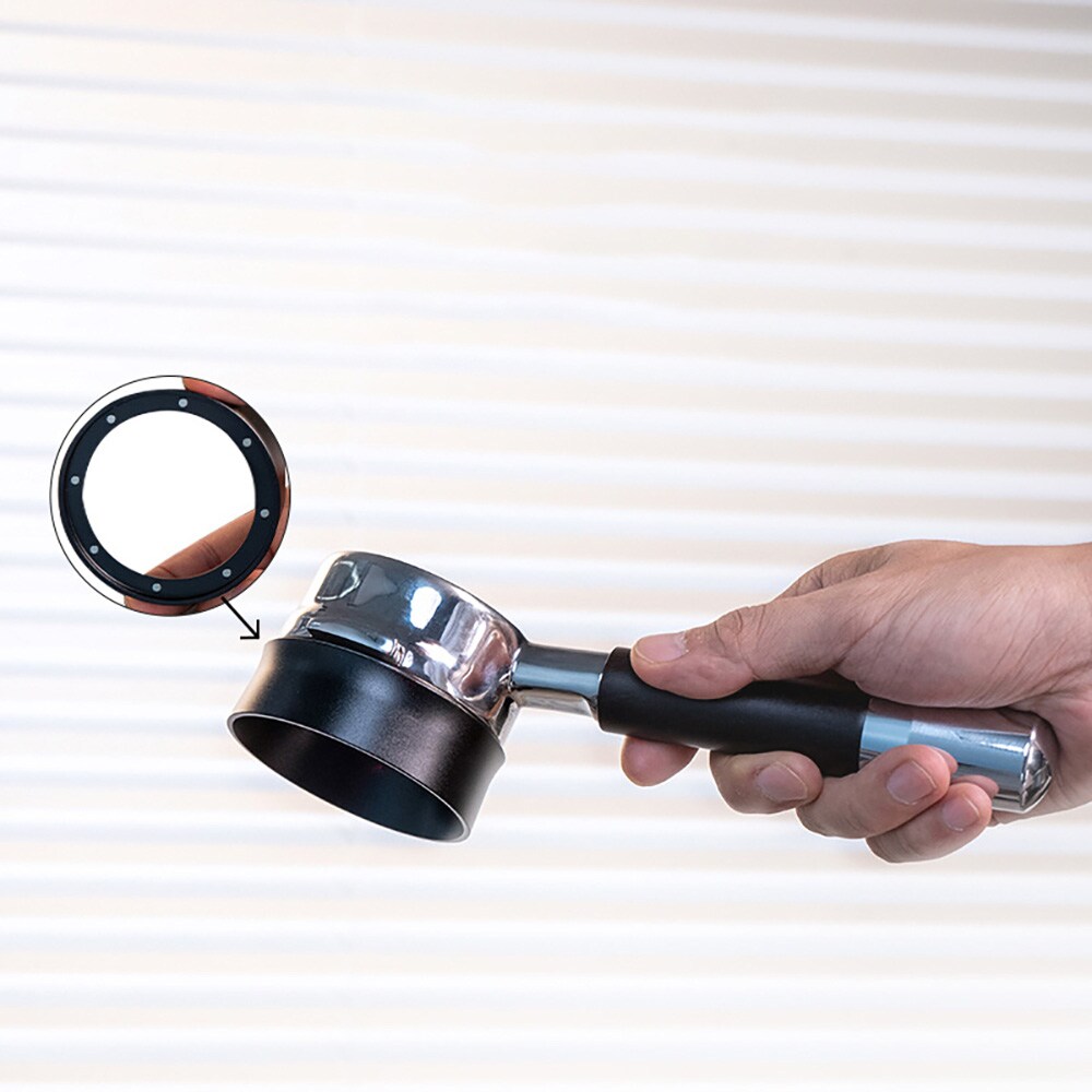 Magneettinen annostelurengas 58 mm – alumiininen annostelukaulus espressoon ja portafilteriin