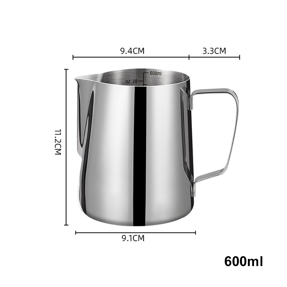 Maitokannu ruostumattomasta teräksestä 350 ml / maidonvaahdotuskannu / baristakannu terävällä kaatonokalla