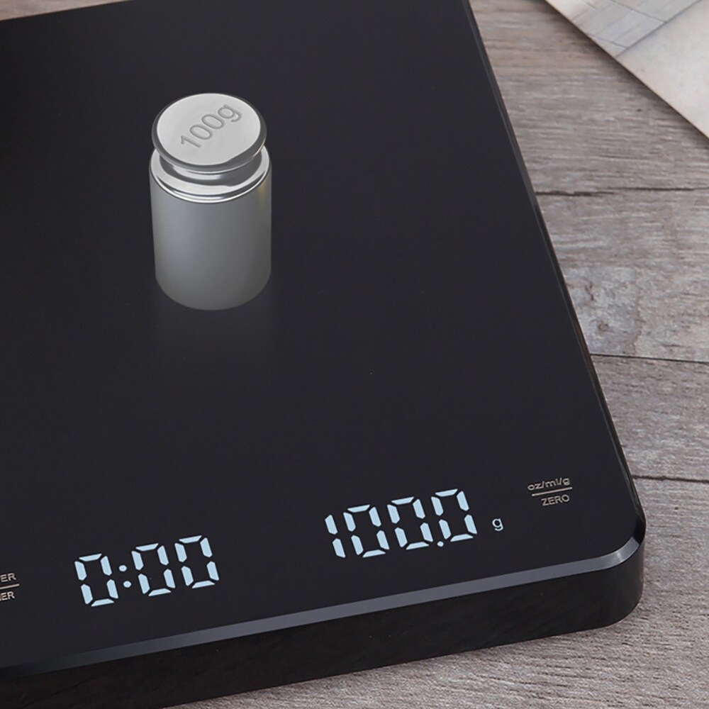 Kahvivaaka USB-C-latauksella 3 kg / digitaalinen espressovaaka 0,1 g tarkkuudella / vaaka ajastimella