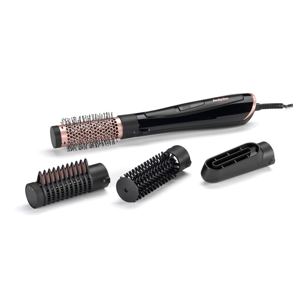 BaByliss Perfect Finish AS126E -kuumailmaharja / 1000 W muotoiluharja / ionisoiva volyymiharja med 4 lisäosaa