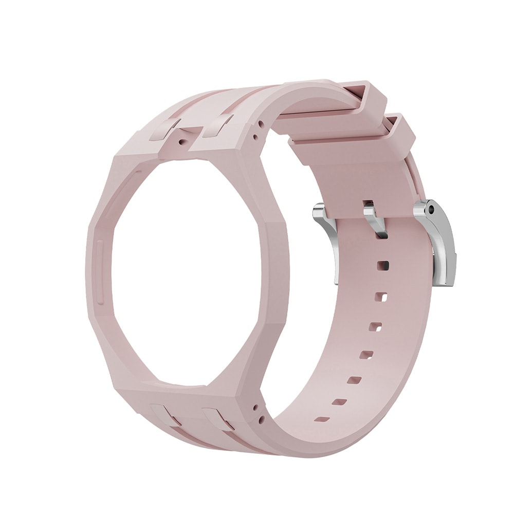 Silikonirannekkeen ja suojakotelon AP x Swatch Royal Pop 12 O'clock - RosaBeige