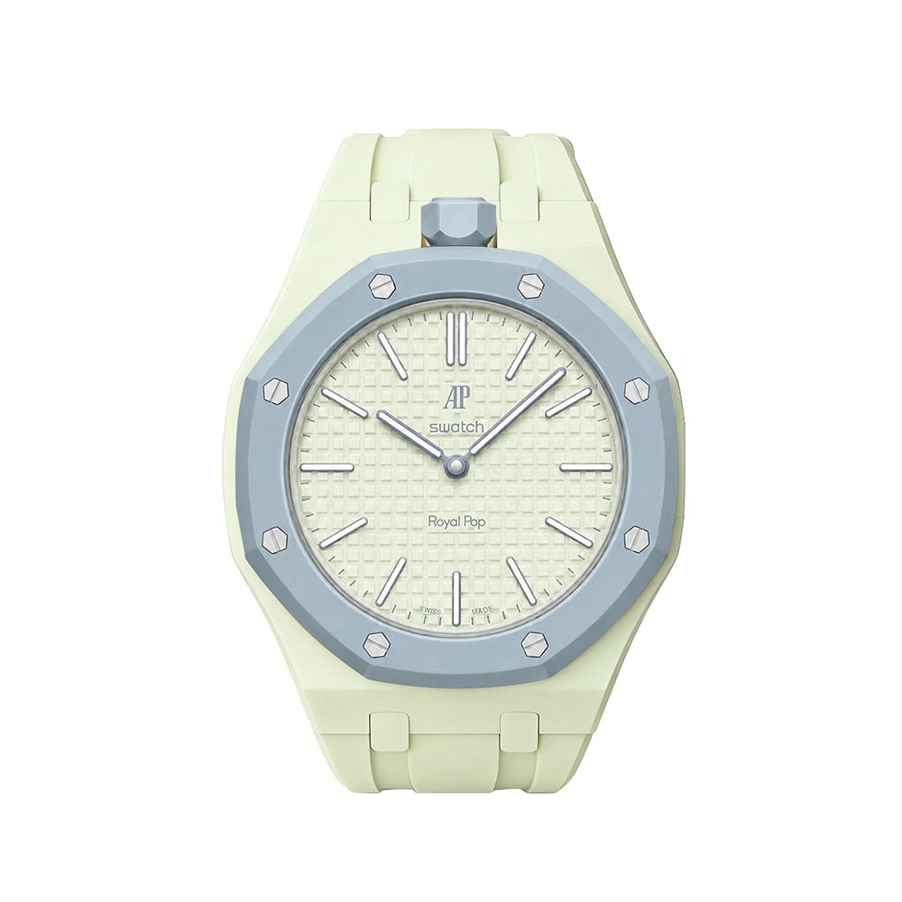 Silikonirannekkeen ja suojakotelon AP x Swatch Royal Pop 12 O'clock - Lime