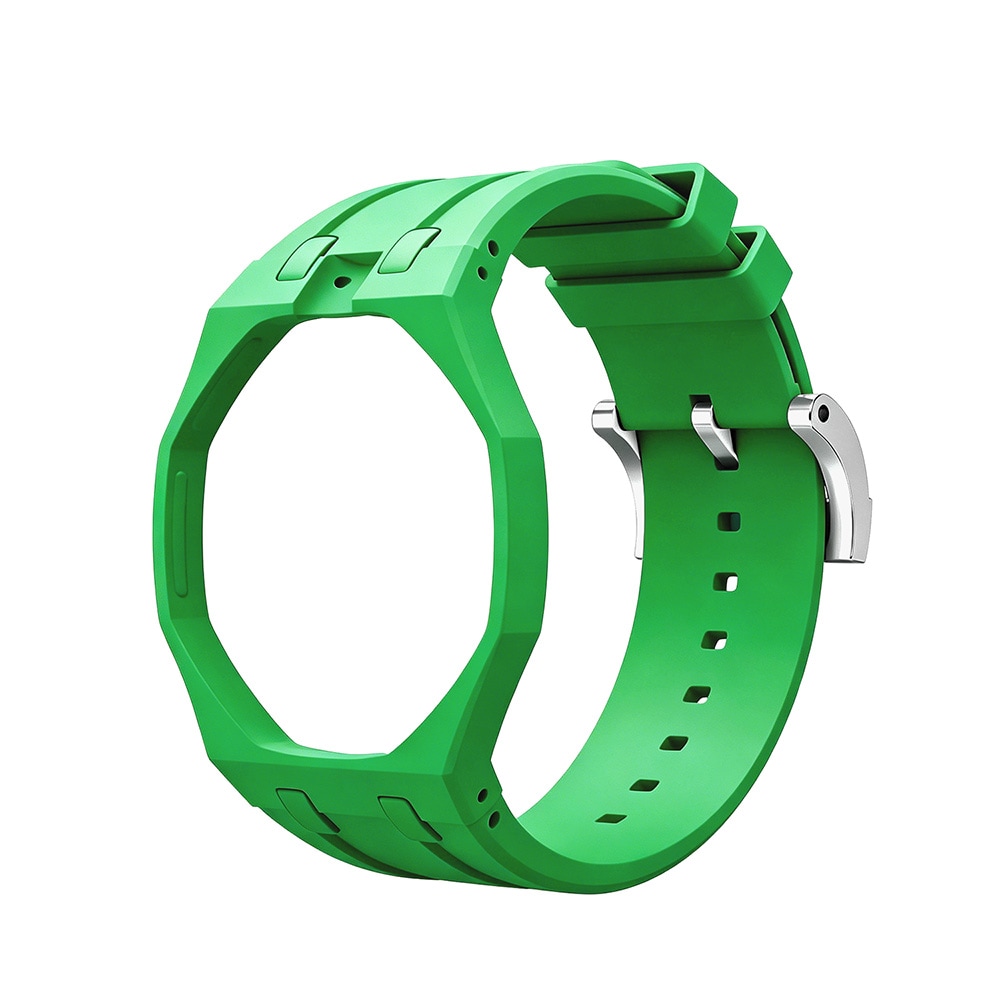 Silikonirannekkeen ja suojakotelon AP x Swatch Royal Pop 12 O'clock - Vihreä