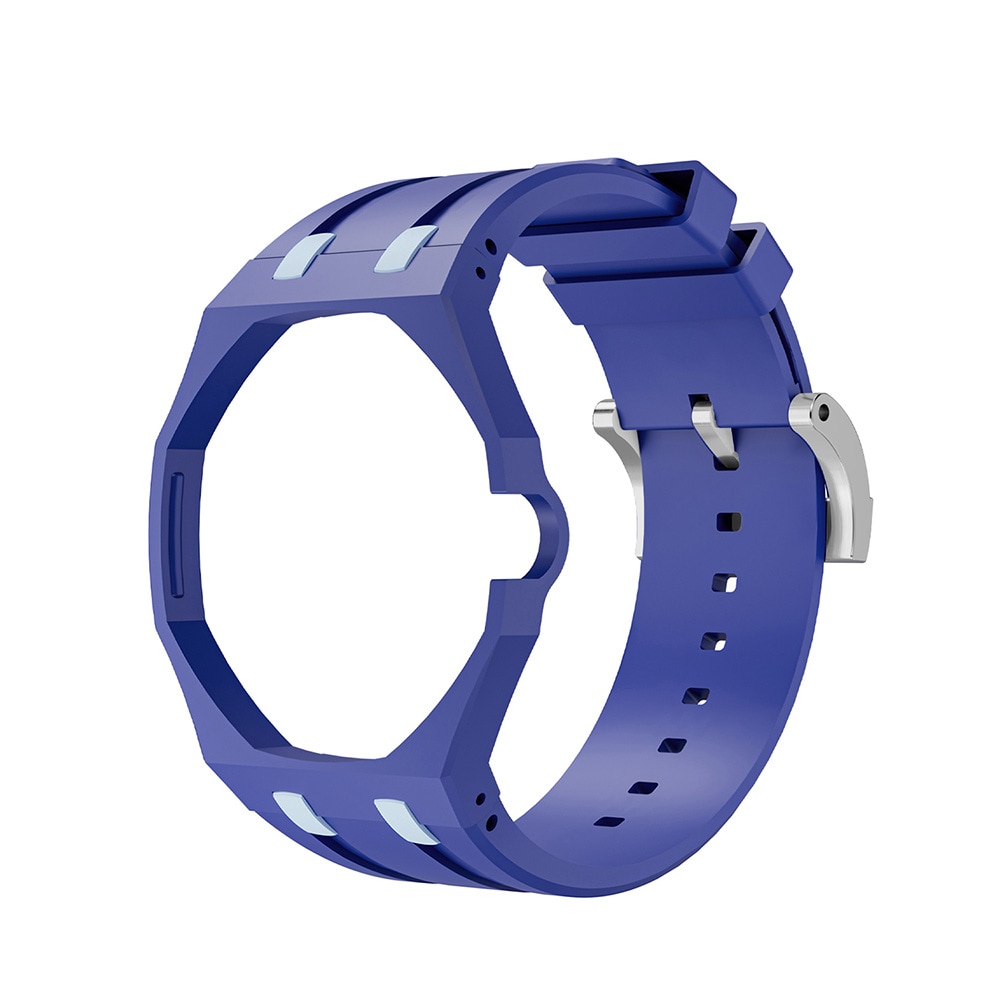 Silikonirannekkeen ja suojakotelon AP x Swatch Royal Pop 3 O'clock - Sininen/Sininen