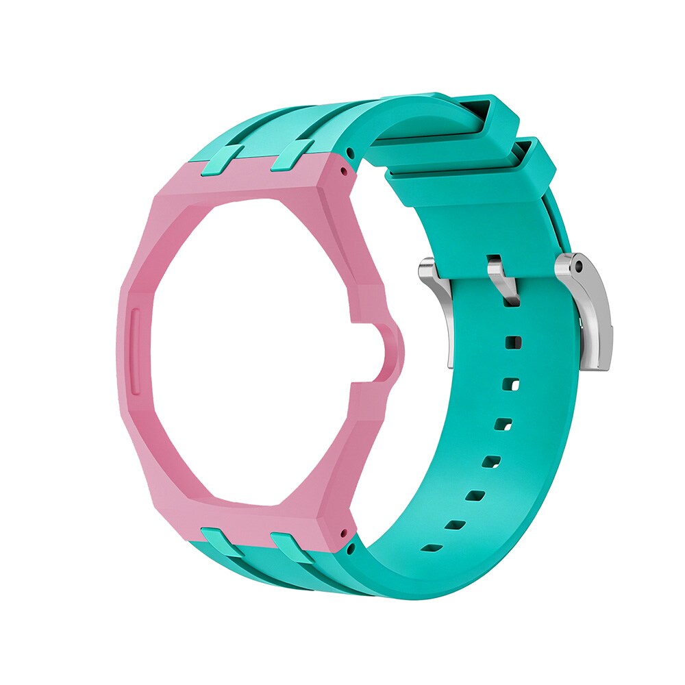 Silikonirannekkeen ja suojakotelon AP x Swatch Royal Pop 3 O'clock - Vaaleanpunainen/Vihreä