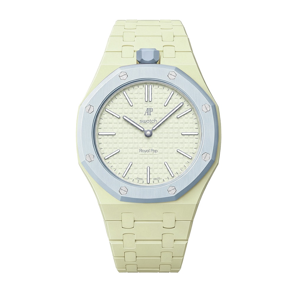 Biokeraaminen rannekoru ja suojakotelo AP x Swatch Royal Pop 12 O'clock - Lime