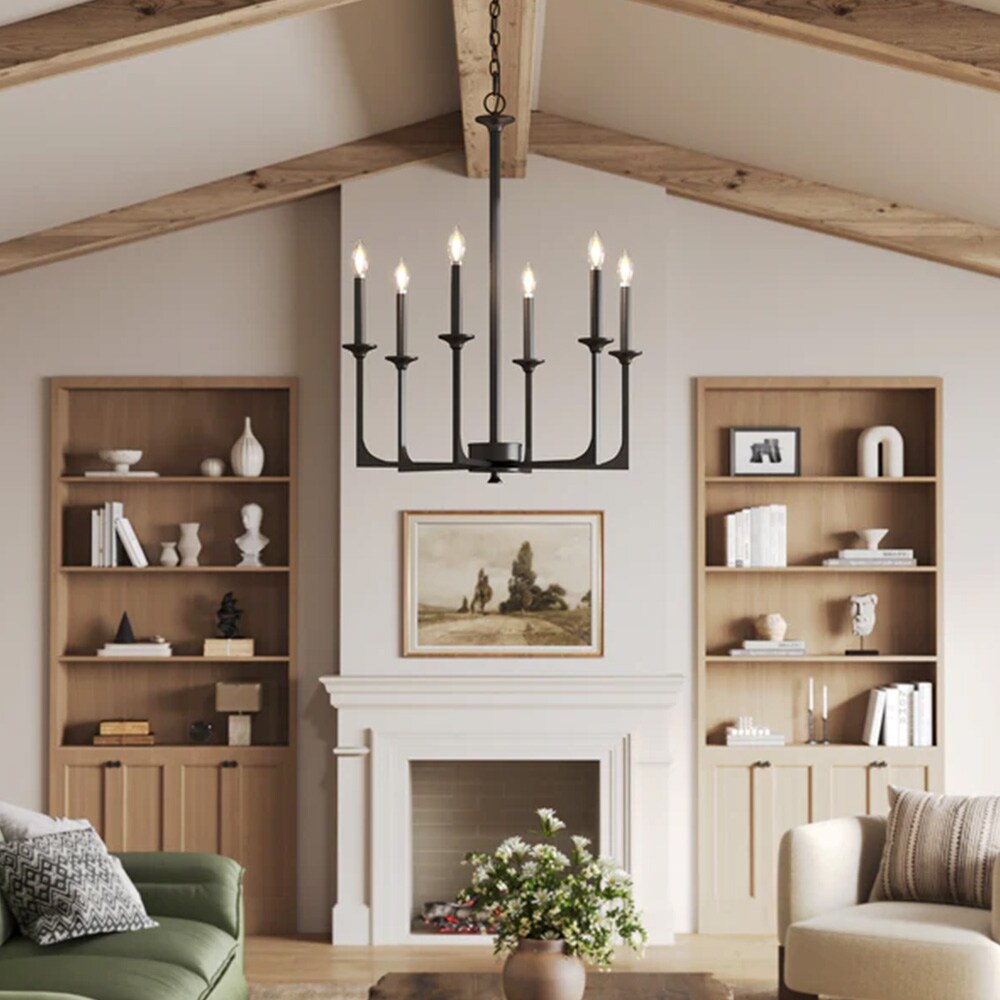 Kattovalaisin Chandelier – Svart / Moderni sisäkäyttöön tarkoitettu kattokruunu / Ripustettava kattovalaisin