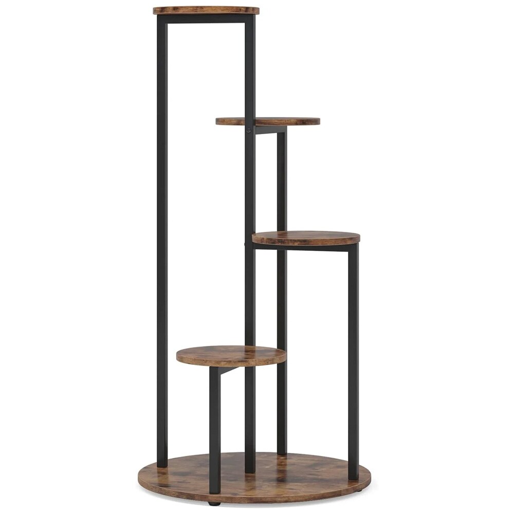 Kasvihylly 4 tasolla 50×50×103 cm / kukkateline / kääntyvä hylly ruukkukasveille – Puu/metalli