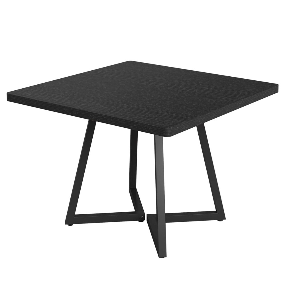 Neliönmuotoinen ruokapöytä 80 x 80 cm musta / keittiöpöytä 4 hengelle / teollisuustyylinen pöytä metallirungolla