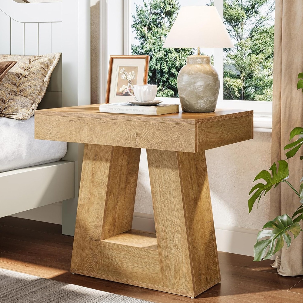 Yöpöytä 60 x 40 x 60 cm / moderni sängynvieruspöytä / sivupöytä / laskupöytä 2 tasolla