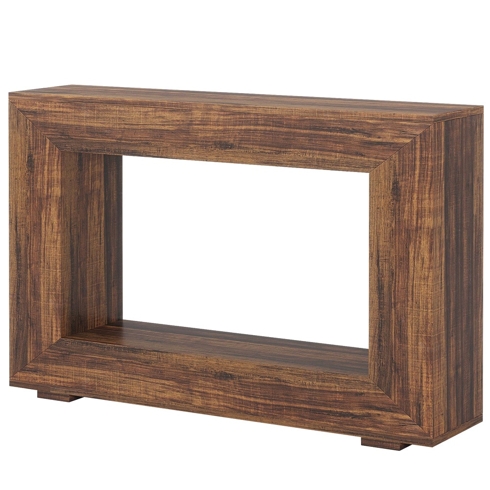 Konsolipöytä 120 x 30 x 83,5 cm / kapea eteispöytä / laskupöytä säilytystilalla / vintage-ruskea sivupöytä