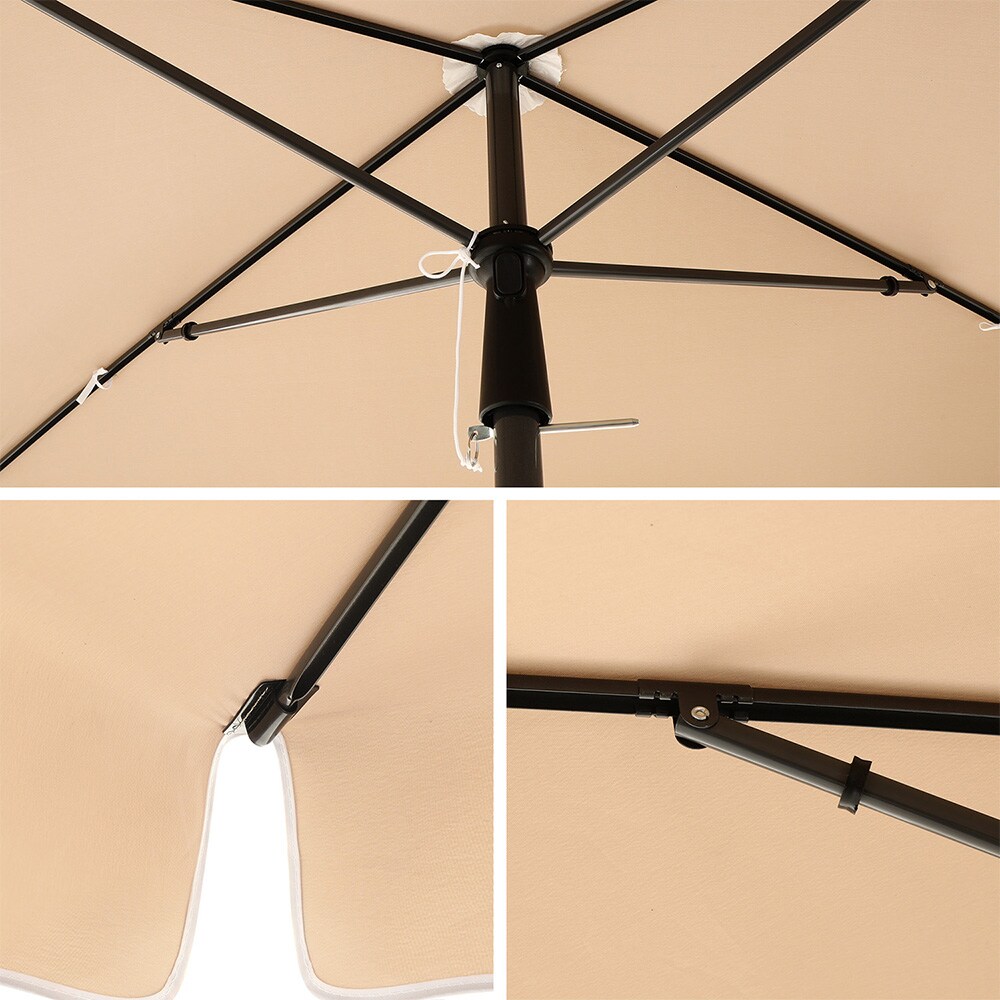 Suorakulmainen aurinkovarjo 200×125 cm / terassi- ja parvekevarjo UPF 50+ -suojalla – Taupe