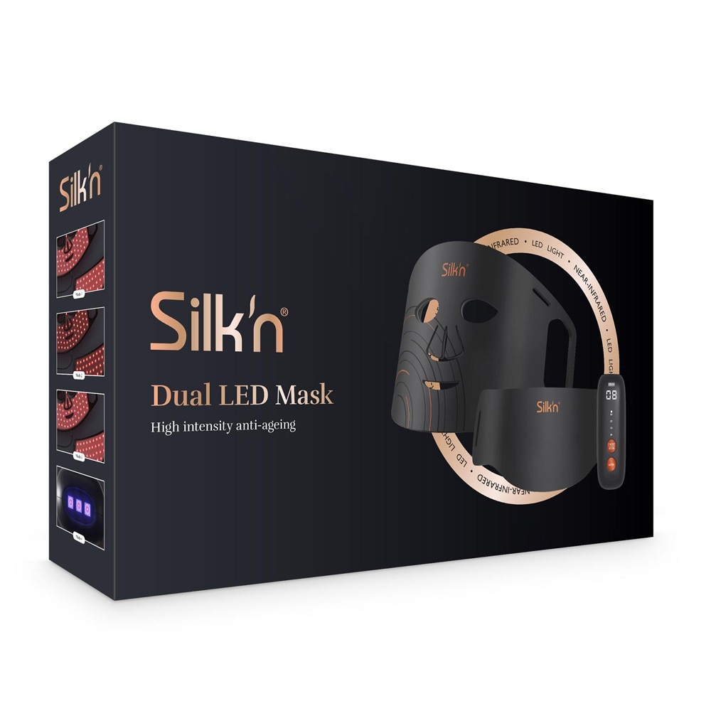 Silk’n Facial Dual LED Mask / LED-naamio kasvoille ja kaulalle / valohoitonaamio anti-age-hoitoon