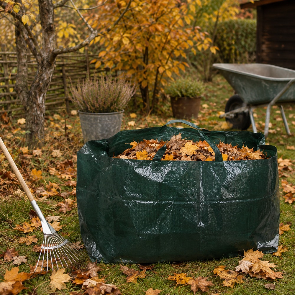 Neliönmuotoinen puutarhajätepussi 150 l / puutarhajätepussi 150 l / neliönmuotoinen lehtipussi